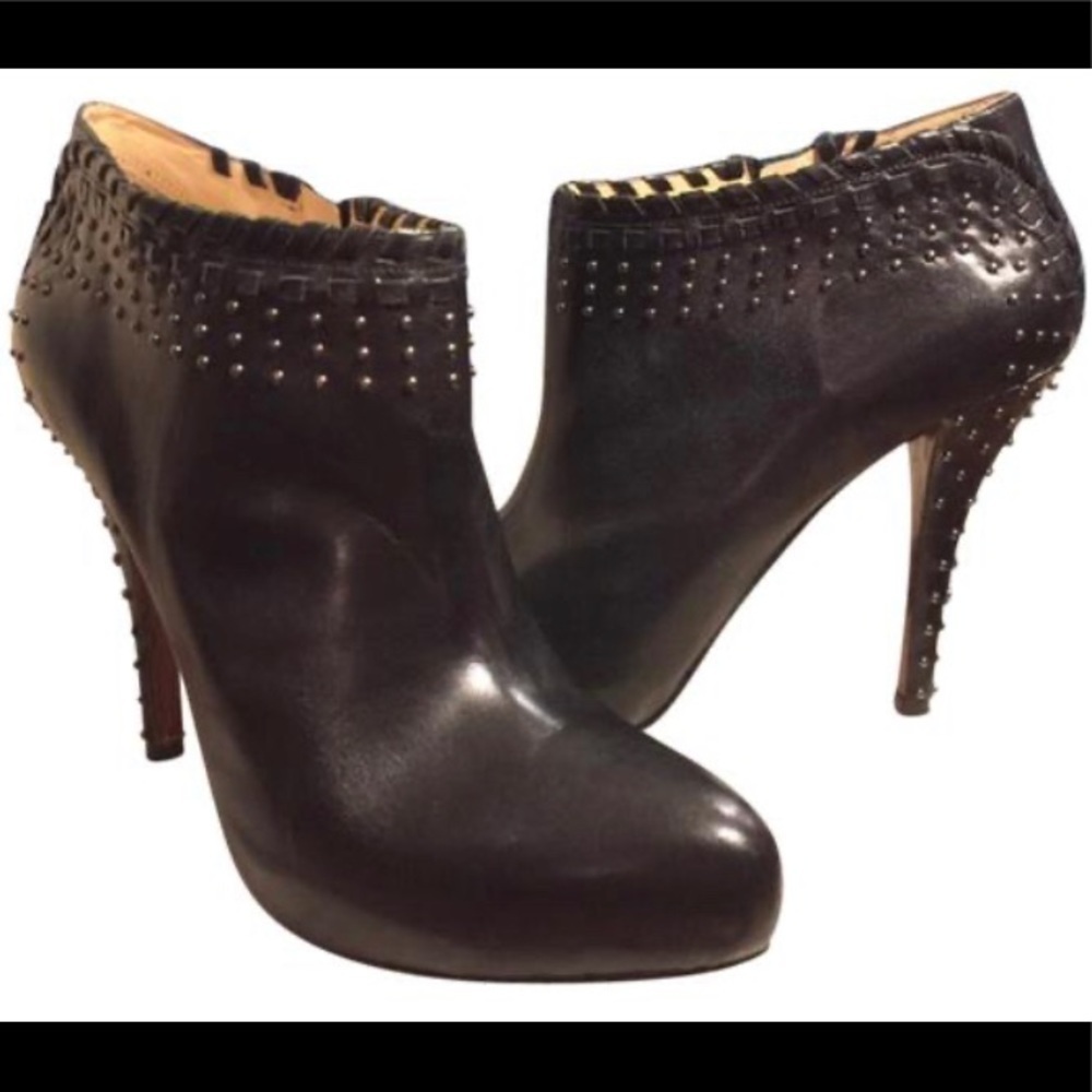 ENZO Angiolini Eayreena Brown Studded Booties